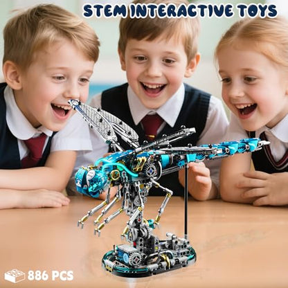 Mechanical Dragonfly Building Blocks for Adults - color: Blue