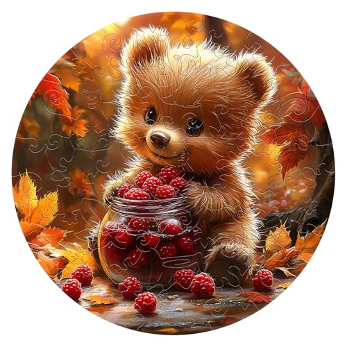 Animal Wooden Puzzles for Kids Ages 6-8 - Berry Bear - color: Berry Bear