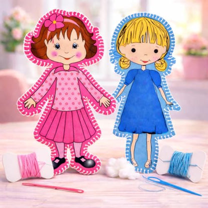 June Garden Ava & Mia Sew Your Own Doll Kits, 2-Pack, Age 5+ - color: 2-pack
