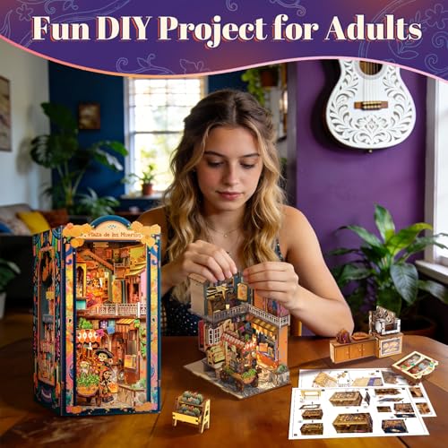 Fsolis Book Nook Kit for Adults - Día De Muertos - color: Plaza De Los Muertos