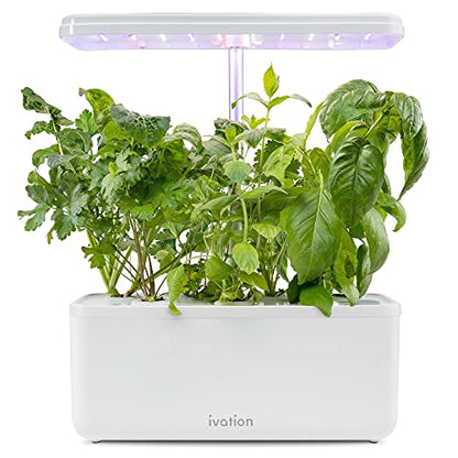 Ivation 7-Pod Indoor Hydroponics Growing System Kit Herb Garden planter w/ LED Grow Light