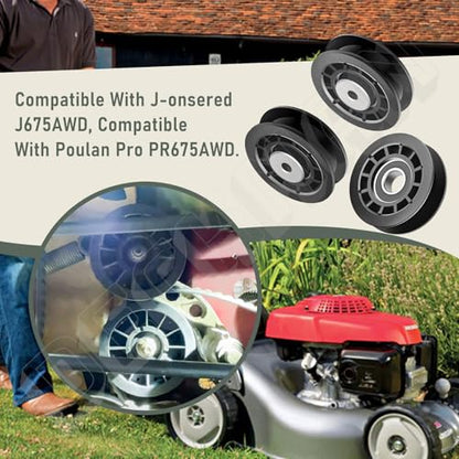 Lawn Mower Idler Pulley 587973001 587969201 for Husqvarna J-onsered Mower - style: 2 x 587973001 Pulley & 1 x 587969201 Pulley