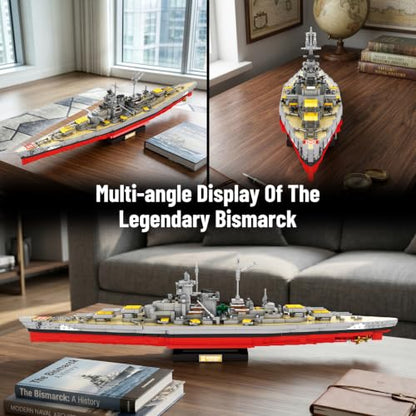 Reobrix World of Warships Bismarck Battleship Building Block Sets 3462PCS