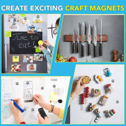 TRYMAG Magnets for Crafts 90pcs Science Education Magnets Magnetism Kits - size: 18x3mm-90Pcs