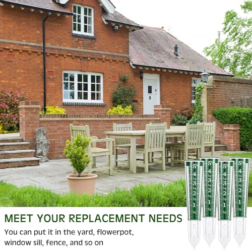 Yexiya 4 Pcs Rain Gauge Outdoor Acrylic for Garden Yard Lawn - color: Green