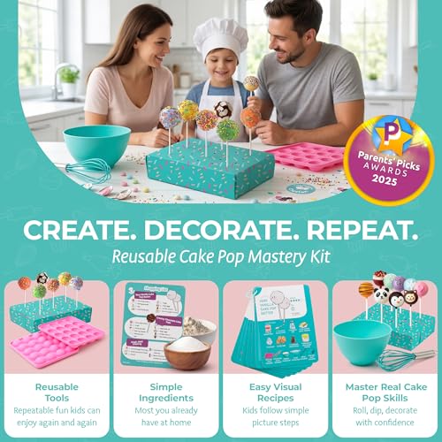 Tovla Jr. Kids Cake Pop Maker Kit | Real Reusable Baking Tools | Ages 6-12 - style: Cake Pop Making Kit