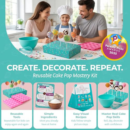 Tovla Jr. Kids Cake Pop Maker Kit | Real Reusable Baking Tools | Ages 6-12 - style: Cake Pop Making Kit