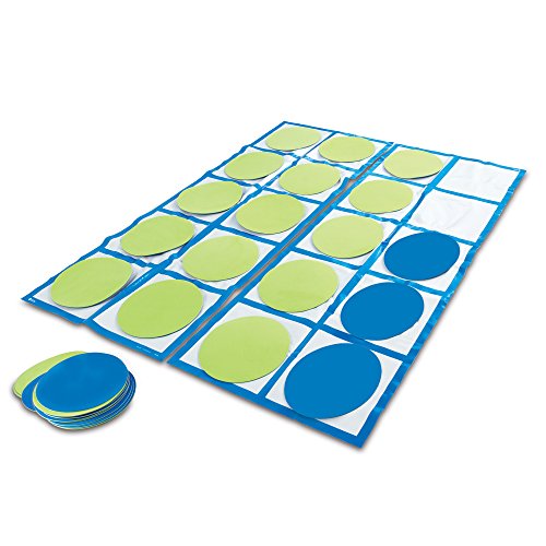 Learning Resources - Ten Frame Floor Mat Activity Set Teacher Classroom Supplies Gross Motor for Preschool Kindergarten Special Education Essentials Math Manipulatives Place Value Number Games