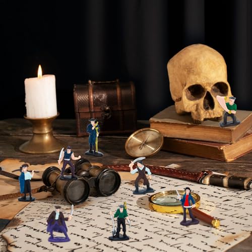 ONEST 8 Pieces Little People Figurines Hand Painted People Action Figures Figures Realistic Detailed Pirate Figurine Model Figures Party Favors Table Decorations - style: Pirate