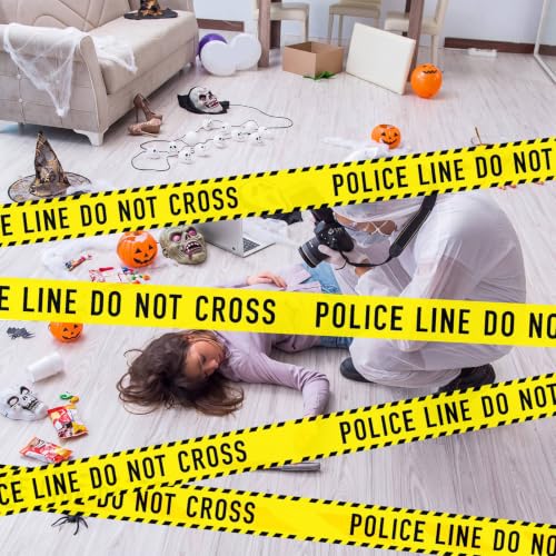 Nuanchu 2 Rolls 3''x98 Ft Police Line Do Not Cross Caution Party Tape Decor - style: Police Line Do Not Cross
