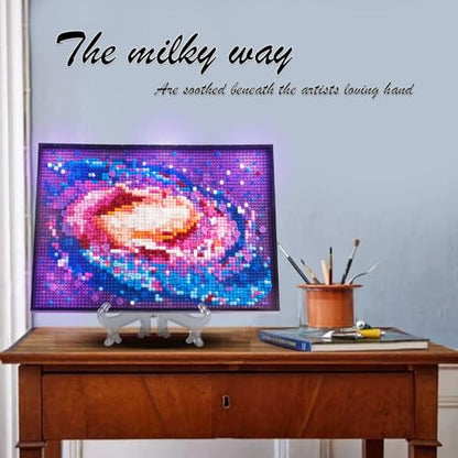 The Milky Way Galaxy 1848pcs Micro Mini Building Blocks set with Bracket - color: Galaxy