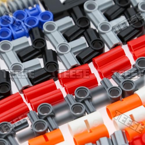 TEESE 450pcs Gear-Chainlink-Connectors-Bush-Bricks-Set, Compatible with Technic-Parts, for STEM-MOC-EV3-Project-Bulk-Blocks(Random Color)