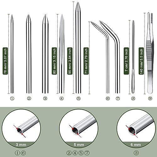 Ferraycle 12pcs Paracord FID Knotter Tools Set, Stainless Steel Army Green - style: Army Green