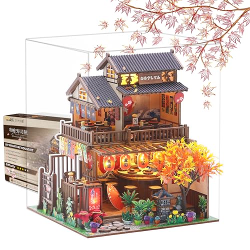 DIY Book Nooks for Adults, Japanese Book Nook Kit with Dust Cover Sushi - color: Sushiya