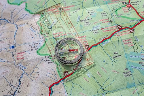 Coghlan's Compass – for Hiking, Camping, Survival & Orienteering – Map, Deluxe Map, Lensatic, Liquid-Filled, Pocket, Wrist, Trail, Carabiner, Pin-On & LED Navigation Tools - size: Deluxe Map Compass – 9.25"