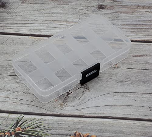 Yansanido 4 Pcs 10 Grids 5 Inch x 2.5 Inch Adjustable Small Removable Plastic Jewelry Organizer Divider Storage Box Jewelry Earring Tool Containers (Clear Black) - color: Clear Black
