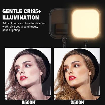 2Pack LED Video Light Kit, Hagibis 15W Photography Lighting Kit, 78" Dimmable Studio Lights with Tripod, 2500-8500K Stream Light for Video Recording, Game Streaming, Photography, Tiktok, YouTube