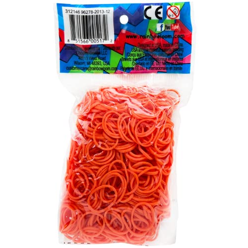Rainbow Loom Solid Rubber Plastic Bands, Orange - style: Orange