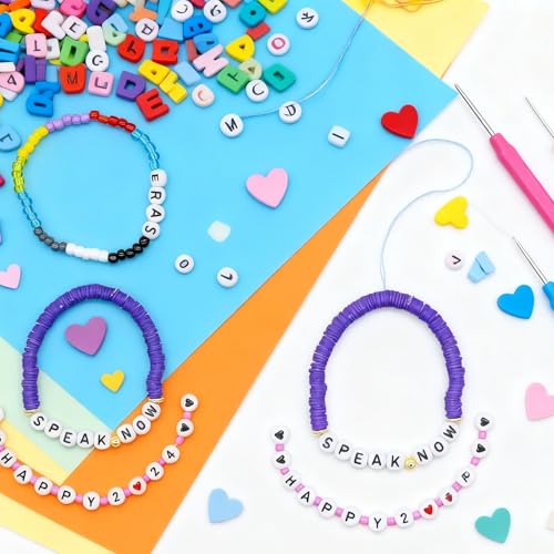 6380 PCS Jewelry Making Kit for Girls Ages 6-12 – nikkiGuo Seed Beads Clay Beads UV Color Changing Glow in the Dark Pony Beads Letter Beads Charms Tools Gift Box Bracelet Making Kit for Kids Teens - color: Style B