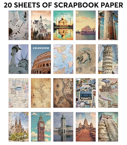 Travel Stickers for Scrapbooking & Journaling - Travel Scrapbook Supplies - color: Tales of Travel