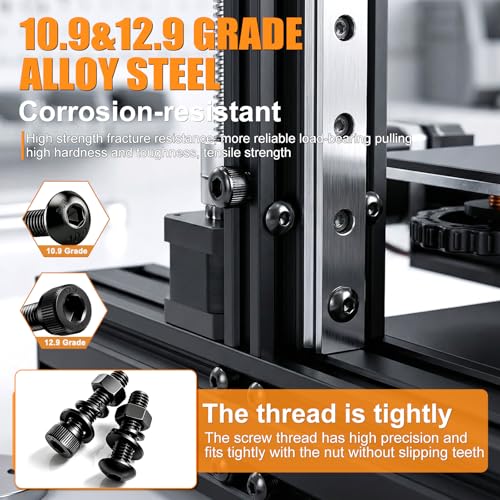 mankk 2285PCS Metric Screws Assortment Kit M2 M3 M4 M5 Hex Socket Head & Button Head Bolts Kit 12.9 & 10.9 Grade Black Alloy Steel 25 Sizes Machine Screw for 3D Printer DIY - size: M2/M3/M4/M5, style: Button&Hex Socket Cap
