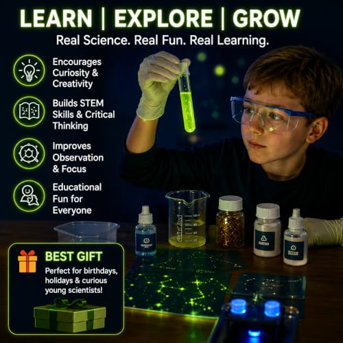 Science Experiments Kit for Kids 8-12 Years Old | Glow in the Dark