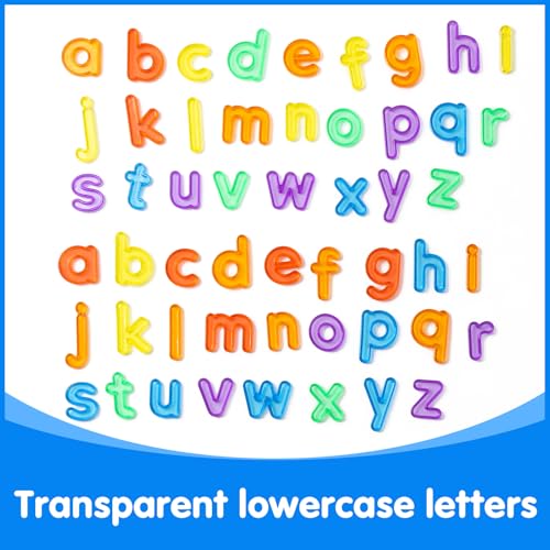 78 Pcs Translucent Lowercase Letters - Light Table Toys - style: Lowercase Letters