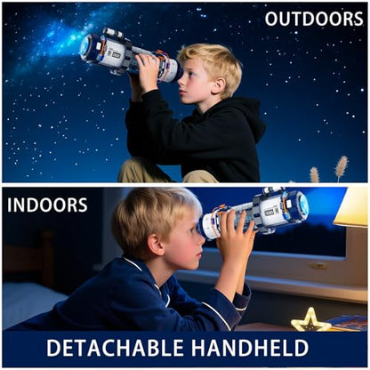 Space Telescope Building Set with Lighting, Models Kits for Adults and Teens to Explore The Solar System and Starry Skies, STEM Birthday Holiday for Space Enthusiasts, Kids 8+ (995 PCS) - color: Blue