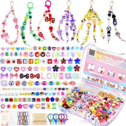 TOHONGADON 1501 Pcs DIY Bag Charm Kit, Colorful Keychain Making Kit - color: 1501 Pcs Beads