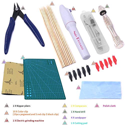 Swpeet 87Pcs Kit Compatible for Gundam Modeler Basic Tools and Compatible for Gundam Model Tools Kit Perfect for Model Kit Building Beginner Hobby Model Assemble Building with Duty Plastic Container