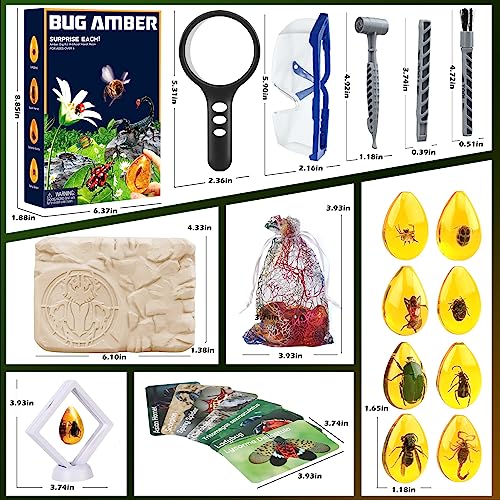 Woumserta Dig Toys for Kids, Jumbo Dino Egg Dinosaur Toys for Kids 5-7 and Bug Dig Kit for Boys Girls