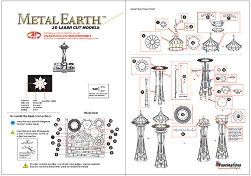 Metal Earth Seattle Space Needle 3D Metal Model Kit Fascinations