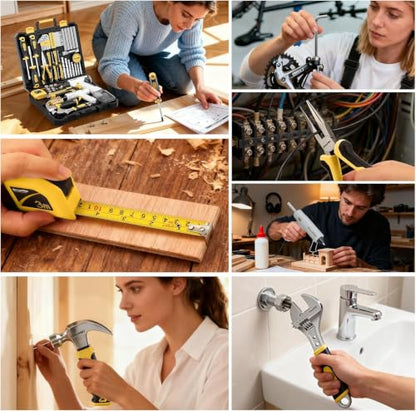 GRENPRO 188PCS Yellow Cordless Drill Tool Set For Men Tool Kit For Home Box - style: Yellow Power Drill Set 188PC