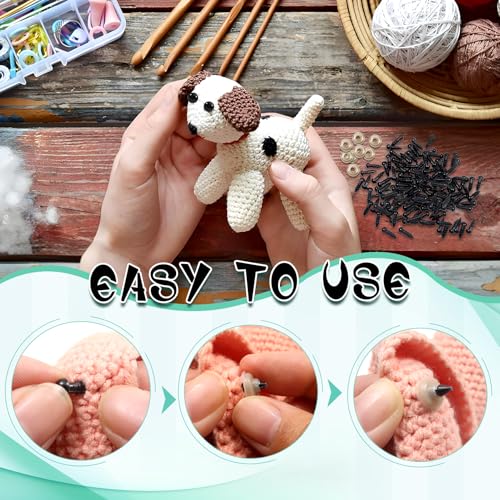 TOAOB 150pcs 5mm Safety Eyes for Amigurumis Craft Crochet Eyes - size: 5mm
