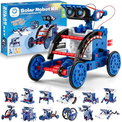 Bundle - 2 Items: Sillbird Solar Robot Toys & Robot Building Kit with Remote Control for Boys Ages 8-14, Christmas STEM Robotics Technic Toy, Birthday Creative Gifts for Kids
