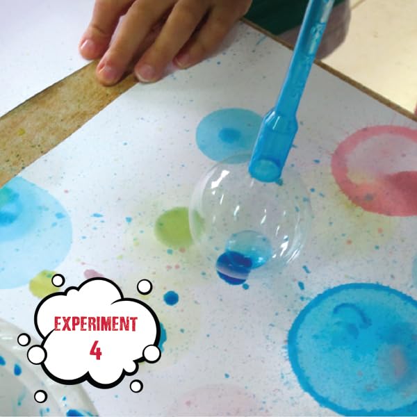 Einstein’s Bubbles and Foam LAB Science Kit for Kids. STEM for Boys & Girls Detailed Picture Guide Included. - color: Azul and Red