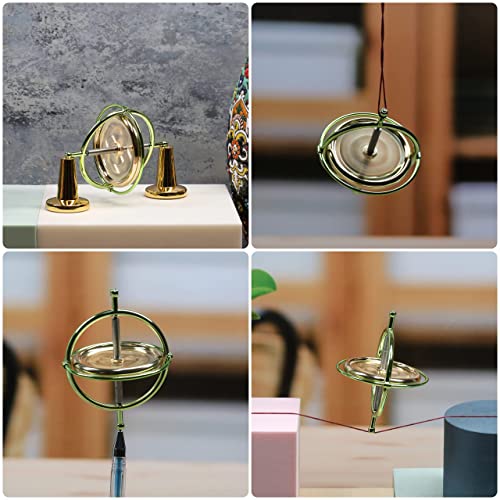 JoyTech Precision Gyroscope Kill Time Metal Anti Gravity Spinner Balance Toy JA01 - color: Golden