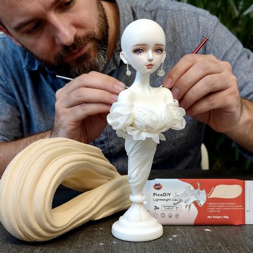 Air Dry Clay Lightweight, Flexible Modeling Clay for Adults Arts and Crafts - color: Skin