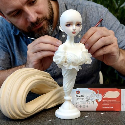 Air Dry Clay Lightweight, Flexible Modeling Clay for Adults Arts and Crafts - color: Skin