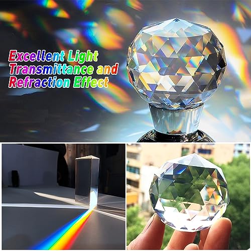 K9 Optical Crystal Photography Prism Set for Teaching Playing, 5 Pack