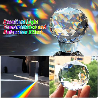 K9 Optical Crystal Photography Prism Set for Teaching Playing, 5 Pack
