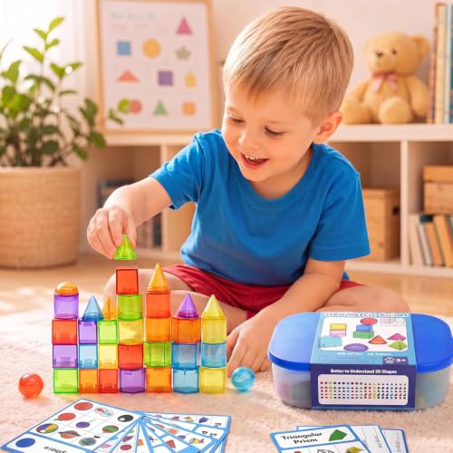 100 Pcs 3D Shapes for Teaching - Light Table Toys