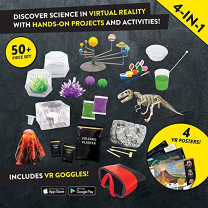 Abacus Brands Virtual Reality 4-in-1 STEM Science Kit for Kids, Ages 8-12