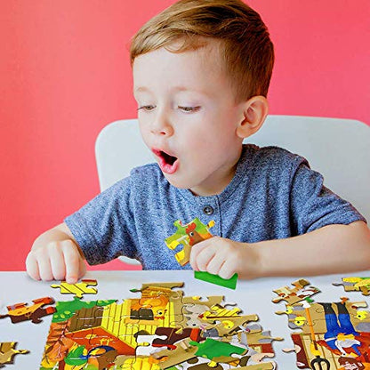 KiDEPOCH 100pc Barnyard Floor Puzzle, 13.8" x 19.7", Paper, Jigsaw, Beginner, 3-8 Years - style: Barnyard