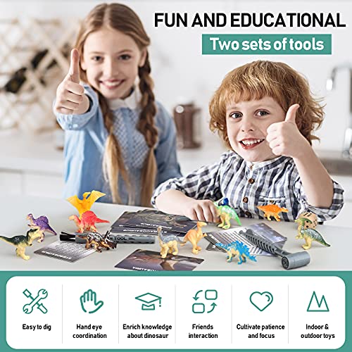 Jumbo Dinosaur Egg Dig Kit, Dinosaur Toys for Kids 5-7 with 12 Dinosaurs - style: Grey Jumbo Dino Egg