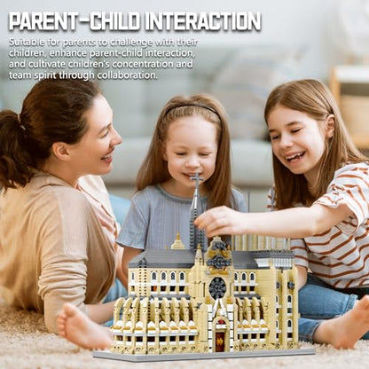 Notre Dame Cathedral Miniature Block Set (2908 Pieces) - Landmark Model Puzzle Toy, Suitable for Children and Adults as a Gift - style: Notre Dame Cathedral