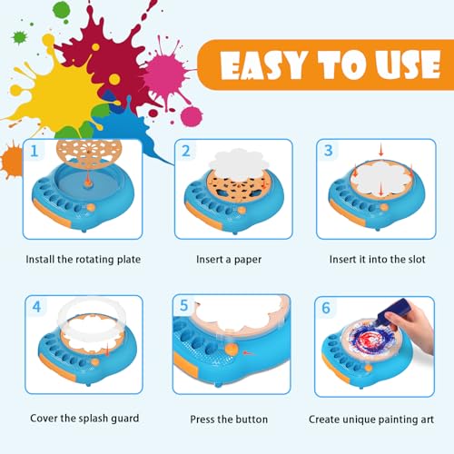 Spin Art Machine for Kids, Paint Spinner Arts & Crafts Kit for Ages 4-12 - color: Blue