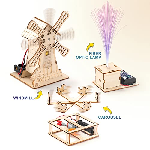 Yutin 10 in 1 STEM Kits for Kids, Wood Craft Robot Building Kit for Boys Age 8-10 8-12, DIY Science Building Projects for 8, 3D Wooden Puzzles, STEM Science Crafts for Girls Age 8 9 10 11 12 14