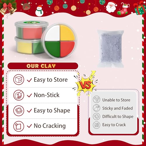 Aestd-ST Air Dry Clay Kit - Christmas Theme, Modeling Clay for Kids - color: Christmas Theme