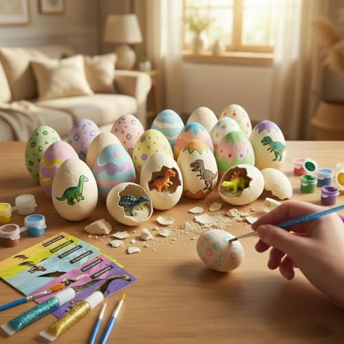 Dinosaur Eggs Excavation Dig Kit & Rock Painting Kit - Easter Eggs Styles